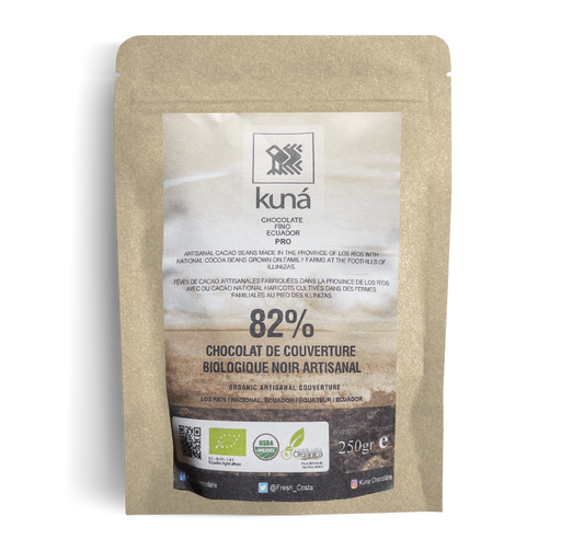 82% Chocolat de couverture bio noir