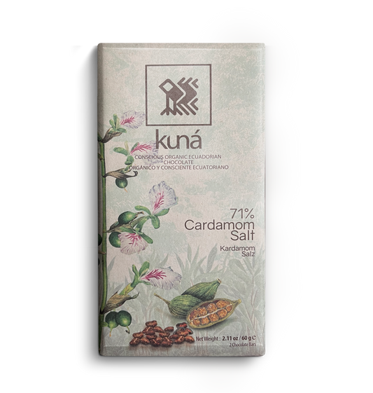 Barre grande avec cardamome - Kuná Napo 71%